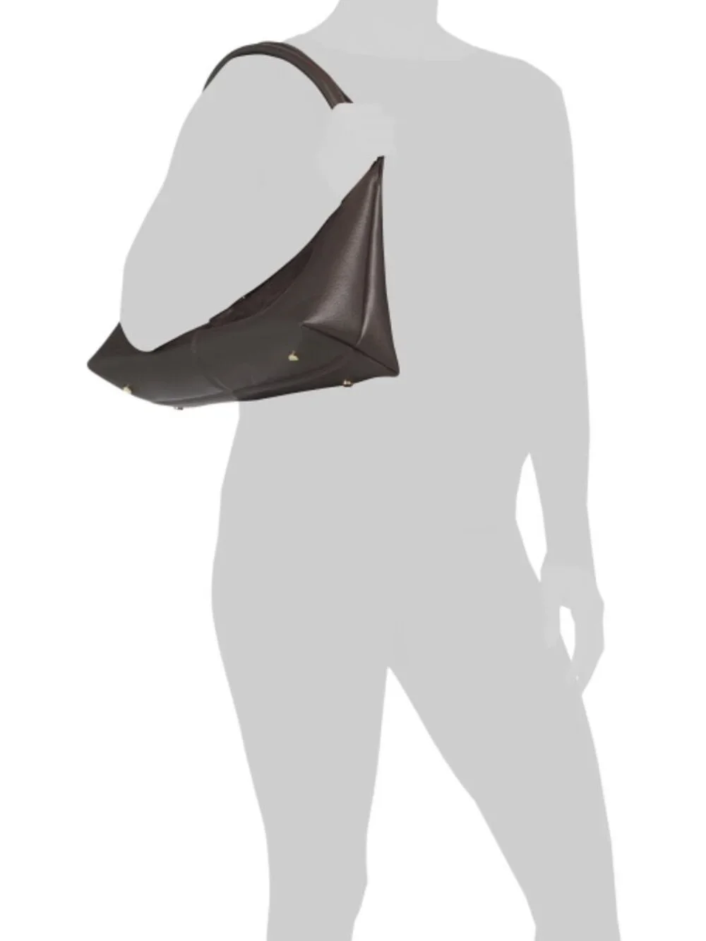 MARINA GALANTI Made In Italy Leather Large Hobo With Hair On Hide Front Panel